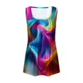 thumbnail image 4 of GaThRRgYP Tank Tops for Women,Summer Women Solid Color Round Neck Sleeveless Casual Tee Tank Multicolor M, 4 of 5