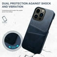 thumbnail image 4 of Dteck Slim Case for iPhone 15 Pro, iPhone 15 Pro Wallet Back Case with Card Holder, Shockproof Hard Protective Phone Cover,Blue, 4 of 5