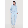 thumbnail image 2 of Women's Angel Rhinestone Zip Front Cropped Hoodie, 2 of 5