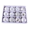 thumbnail image 2 of Christmas Saving! Christmas Tree Ornaments (12pcs-6cm) Glitter Sequin Balls Ornament Christmas Balls Baubles Party Xmas Tree Decorations Hanging Ornament Decor Silver, 2 of 3