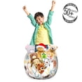 thumbnail image 3 of Dragonfly Storage Toy Bag Chair, Nostalgic Style Repetition of Hand Drawn Floral Elements Sketch Art, Stuffed Animal Organizer Washable Bag, Small Size, White and Multicolor, by Ambesonne, 3 of 3