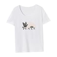 thumbnail image 4 of Camiseta para mujer de verano clásica de moda básica para ir de compras, uso diario, vacaciones, 4 of 7