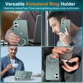 thumbnail image 6 of Dteck Magnetic for iPhone 16 Plus Case with Screen Protector Camera Lens Cover, Compatible with MagSafe, Military Grade Drop Ring Holder Translucent Slim Hard Back Soft Edge,Blue, 6 of 8