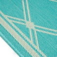 thumbnail image 4 of Luxor Outdoor/Indoor Area Rug, Teal and Ivory, 5'3" x 7', 4 of 7