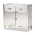 thumbnail image 1 of Baxton Studio Armoire de Rangement 2 Portes Accent Métal Argent, 1 of 9