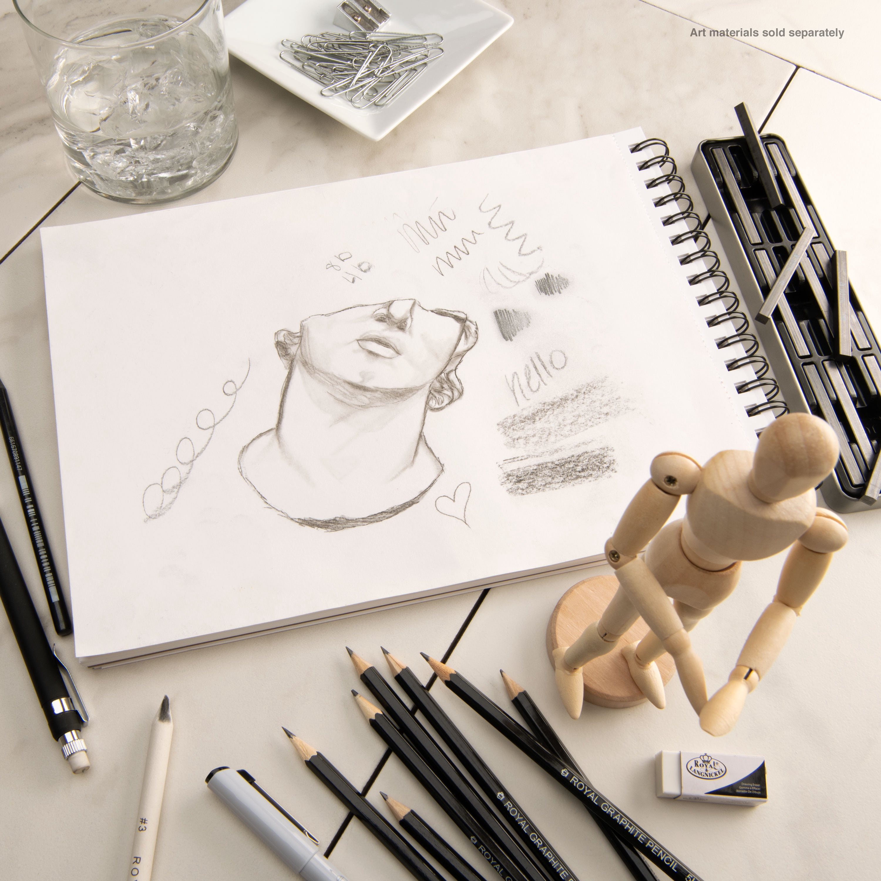 Bee Paper - Bee Inspired 9"x12" Sketching Paper Pad, 100 Sheets, Top Wire, 50lb. 74GSM