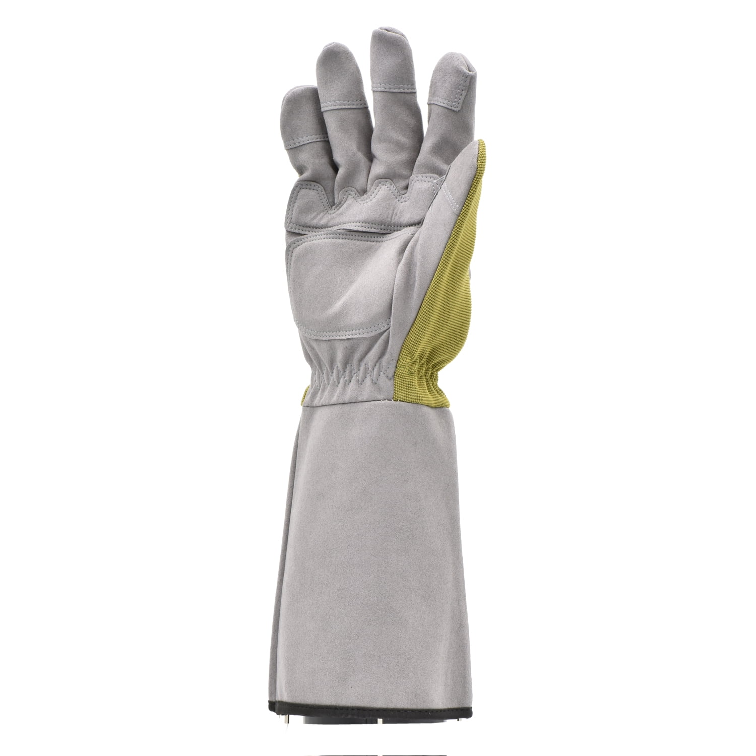 G & F Florist Pro Long Sleeve Gardening Gloves, Rose Pruning Gloves, Synthetic Leather Palm, Thorn Protection, Elbow-Length Gauntlet Cuff, Gray, Large, 1 Pair