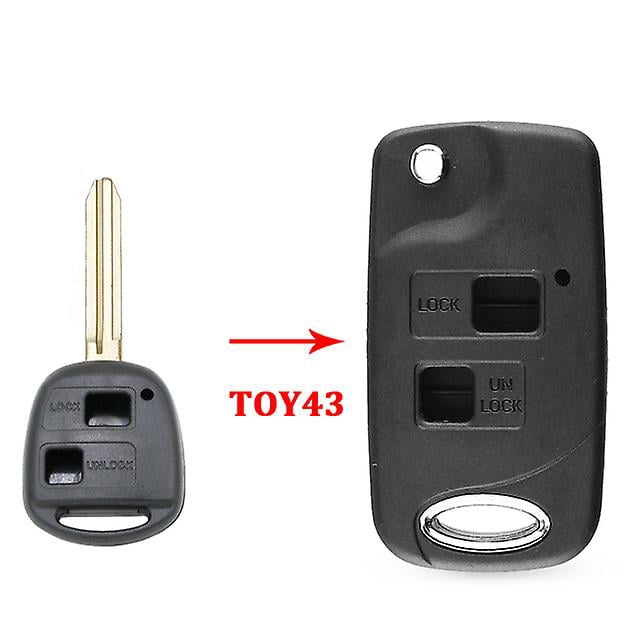 2/3 Buttons Modified Flip Remote Key Shell Case Fob For Toyota Corolla Yaris Carina Camry Avensis For Lexus Toy43/toy47/toy48