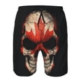 thumbnail image 4 of Canadian Flag Skull Mens Swim Trunks Quick Dry Beachwear Sports Running Swim Board Shorts Bathing Suits Xx-Large, 4 of 7
