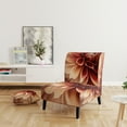thumbnail image 2 of Designart "Striking Orange Dahlia Bloom IV" Orange Dahlia Upholstered Accent Chair - Traditional Arm Chair For Living Room, 2 of 5