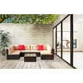 thumbnail image 4 of Patio Furniture Set PE Rattan Sectional Garden Furniture Corner Sofa Set (7 Pieces, Shallow brownCushion), 4 of 4