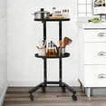 thumbnail image 4 of Movable Adjustable Salon Tray Station Hairdressing ServiceTrolley W/Accessory 15.74*11.81*33.85in, 4 of 11