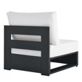 thumbnail image 4 of Modular Lounge Middle Chair, Gray White, Aluminum Metal, Outdoor Patio Balcony Cafe Bistro Garden Hospitality Restaurant, Modern Contemporary HB36547, 4 of 9