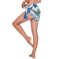 thumbnail image 2 of Ckdifva Flowers and Floral Blue Beach Cover Up for Women Swimsuit Coverups Bikini Wrap Short Skirt, 2 of 8