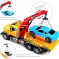 thumbnail image 4 of ILANKTOZI 15" Large Tow Truck Friction Powered Transport Truck Crane Play Vehicle, 4+ Yrs, 2 Count, 4 of 7