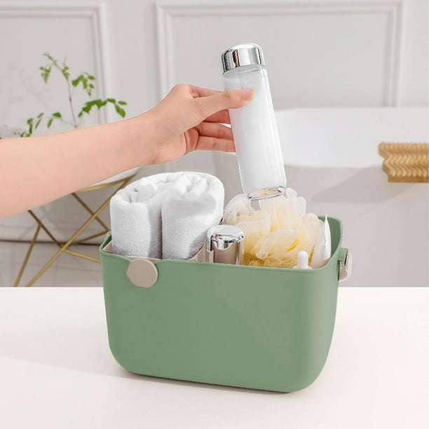 Cesta de Baño Portátil, Cesta de Artículos de Aseo, Cesta de Plástico para Artículos de Aseo, Cesta de Baño con Drenaje