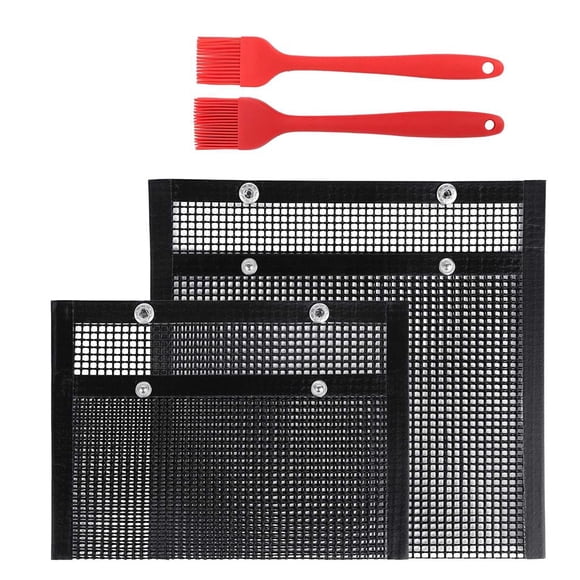 Bolsas antiadherentes para parrilla de malla para , bolsas para asar 1pc grande 1pc pequeño Zulema parrilla de malla