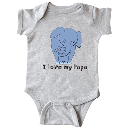 

Inktastic I Love my Papa Elephant Blue Gift Baby Boy Bodysuit