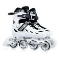 thumbnail image 1 of TFixol Patins à Roulettes Lumineux Ajustables pour Adultes et Enfants avec Conception Respirante et Fonctions de Protection Multiples, Roues Blanches Phosphorescentes, Taille M (33-37), 1 of 7