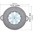 thumbnail image 3 of Tapa de maceta a prueba de derrames tipo flor, gris pequeña Zhivalor WRMH-1182-1, 3 of 8