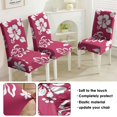 thumbnail image 5 of Set of 4 Tropical Flower and Leaves Dining Chair Covers Bright Summer Print Washable Polyester Stretch Slipcovers Removable Protector for Fresh Kitchen Decor, 5 of 7
