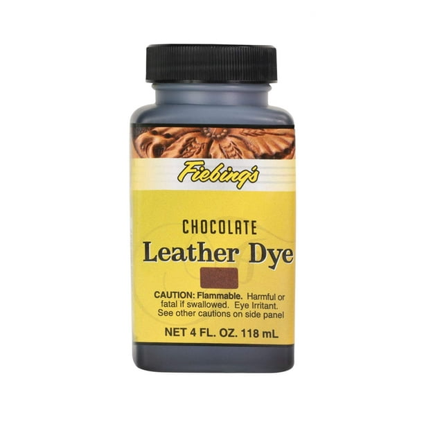 Tinte para cuero Fiebing's - Tinte permanente para cuero a base de alcohol - 4 oz - Marrón chocolate