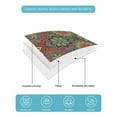 thumbnail image 4 of Twin Quilt Bedding Set, Retro Boho Reversible Summer Quilt 3 Pieces, Green Blue Red Ethnic Floral Geometric Abstract Lightweight Bedspreads Coverlets with 2 Pillow Shams for All Seasons, 4 of 5