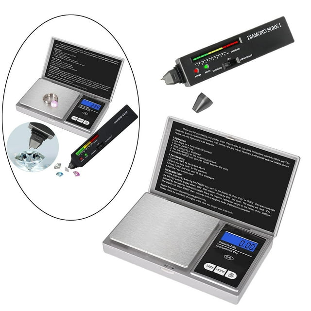 Probador de diamantes, báscula para joyería, detección rápida en 0,5 segundos, compacto con selector de diamantes ligero para tiendas ambulantes.