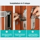 thumbnail image 2 of Moyic Cerradura de seguridad para puerta de entrada de Hotel para el hogar, de acero inoxidable, tope para puertas de dormitorio, Cadenas y protecciones para puertas de seguridad, 2 of 6