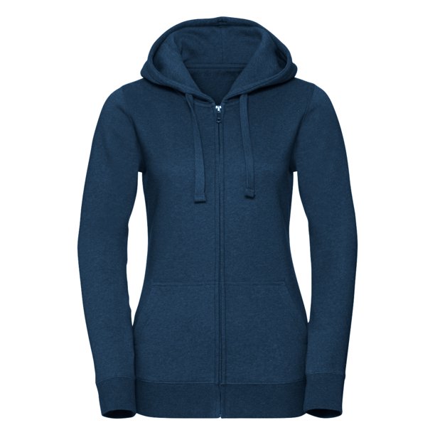 Russell - Sudadera Authentic con Cremallera para Mujer (Océano Jaspeado)