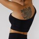 thumbnail image 4 of Sujetador deportivo acanalado con un solo hombro para Yoga, parte trasera bonita, elástico, a prueba de golpes, para correr, Fitness, chaleco negro M, 4 of 6