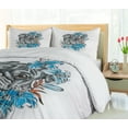 thumbnail image 5 of Ambesonne Pug Duvet Cover Set, Fun Dog with Flowers, 2-Calking, Teal Grey, 5 of 7
