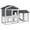58" Gray, variant on Pefilos 58" 2-Layer Wooden Rabbit Hutch with Run, Removable Tray, Large Outdoor/Indoor Bunny House, Small Animal House Pet Cage, Gray
