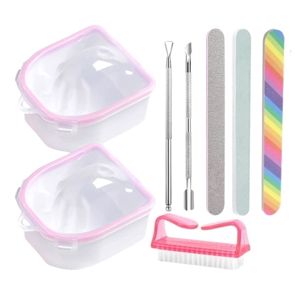 2Pack Nail Soak Bowl ODDPC Gel Polish Remover Bowl,Nail Art Spa Tool for Manicure