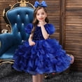 thumbnail image 3 of Vestido de niña, vestido de princesa, mangas abullonadas, vestido de terciopelo con lentejuelas, disfraz de baile del Día del Niño 61, 3 of 6
