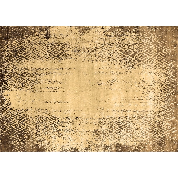 Ahgly Company Indoor Rectangle Oriental Brown Industrial Area Rugs, 4' x 6'