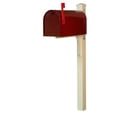 thumbnail image 2 of Special Lite Products SCR1016AWIN-SPK720IVR-VN Mid Modern Rigby Curbside Mailbox & Post, Wine, 2 of 3