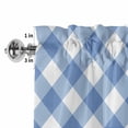 thumbnail image 2 of Valances for Windows Farm Blue White Buffalo Plaid Rod Pocket Short Curtain for Bathroom Living Room Bedroom Spring Easter Day 1 Panel 42x12in, 2 of 9
