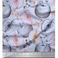 thumbnail image 1 of Soimoi Cotton Voile Fabric Floral & Sketch Fruits Print Fabric by Yard 56 Inch Wide, 1 of 3