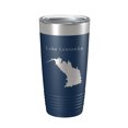 thumbnail image 1 of Lake Lawtonka Map Tumbler Travel Mug Insulated Laser Engraved Coffee Cup Oklahoma 20 oz Navy Blue, 1 of 1
