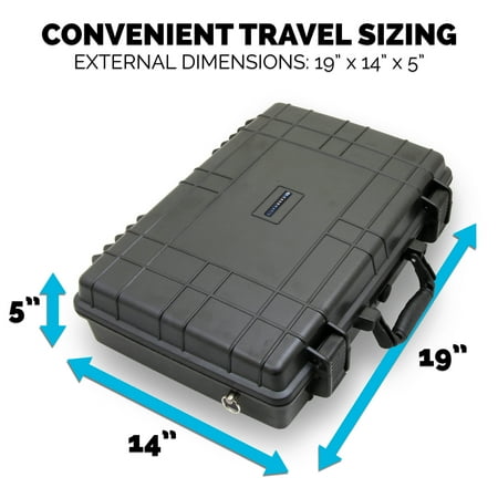 CASEMATIX - Waterproof Case for Starlink Mini Kit AC Dual Band Wi-Fi System, Kickstand and Accessories - Black