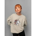 thumbnail image 2 of Unicorn Skull Neighing Sweatshirt Women -Smartprints Designs, Female XX-Large, 2 of 4