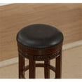 thumbnail image 3 of Home Square 3 Piece Backless Wood and Leather Counter Stool Set in Cherry, 3 of 4