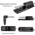 thumbnail image 2 of Professional Sustain Pedal With Polarity Switch For Digital Piano Yamaha, Roland, Casio And Midi Keyboard (d-v2)--silver, 2 of 5