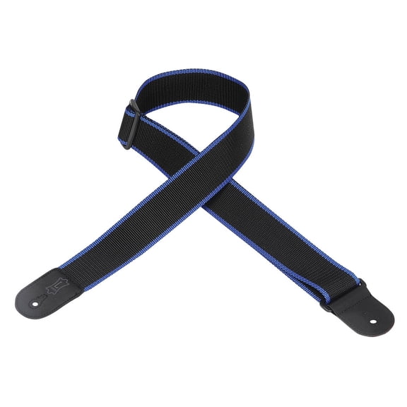 Polypropylene Guitar Strap - Black & Blue