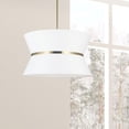 thumbnail image 3 of CTN-244C-AGB-790 Dainolite Caterine - 4 Light 2-Tier Pendant In Transitional Style-14 Inches Tall and 24 Inches Wide-Aged Brass Finish-White Shade, 3 of 11