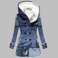 thumbnail image 1 of LOVZFMLL Jackets for Women Velvet Double Breasted Hooded Solid Color European And Mid Length Women's Solid Color Temperament Commuting Jacket, 1 of 2