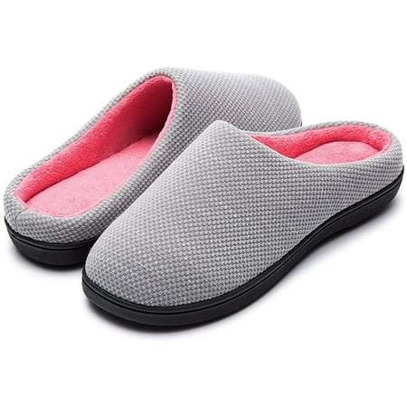 

RockDove Women s Birdseye Knit Two-Tone Memory Foam Slipper