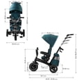 thumbnail image 6 of Kinderkraft EASYTWIST 5-in-1 Convertible Toddler Tricycle Baby Trike with 360° Swivel Seat, Parent Push Handle, 9 Months to 5 Years, 6 of 11