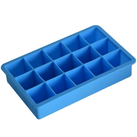 

purcolt Silicone Ice Maker 15-Cube Ice Tray Ice Mold Storage Container Tray
